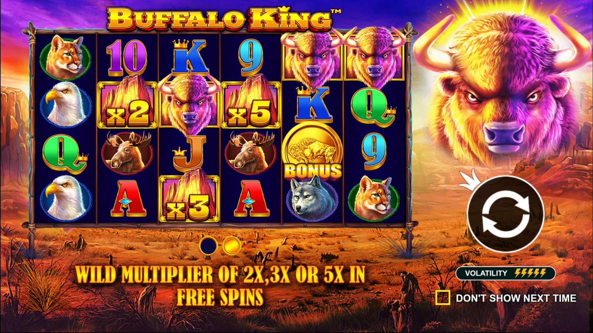 Buffalo King slot Pragmatic Play – okładka gry demo