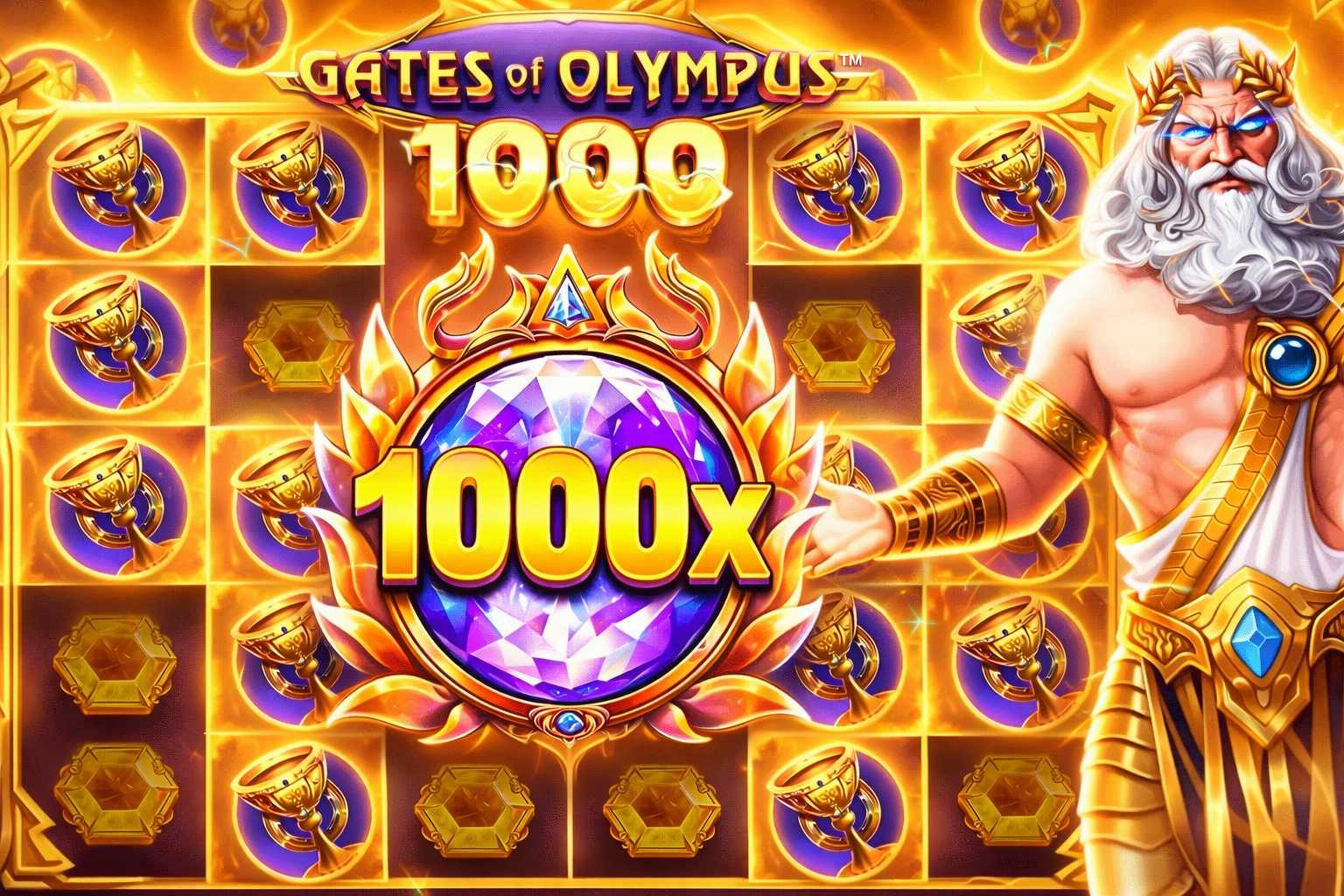 Gates of Olympus 1000 demo – okładka slota