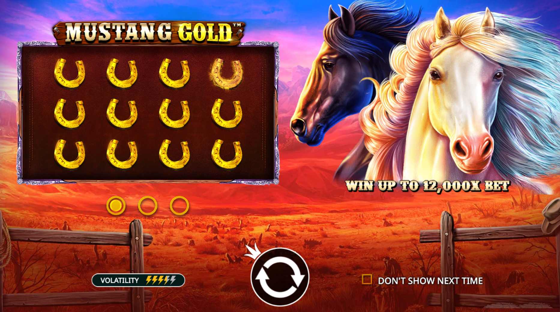 Mustang Gold slot demo – ekran gry Pragmatic Play