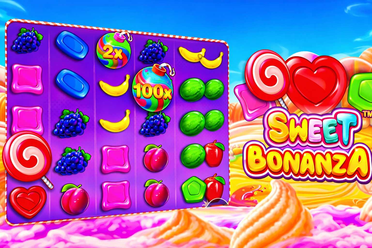Sweet Bonanza demo – okładka slota Pragmatic Play